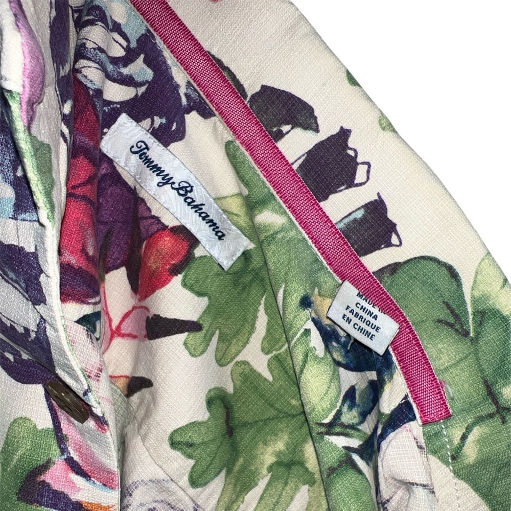 Tommy Bahama Mens Riviera Garden Floral Silk Colorful Hawaiian Camp Shirt Size M - Picture 5 of 7
